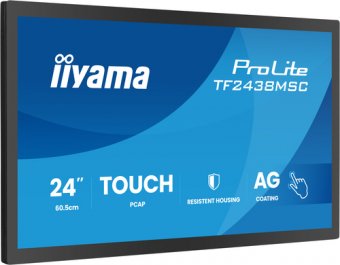 iiyama ProLite TF2438MSC-B2 - Écran LED - 24" (23.8" visualisable) - cadre ouvert - écran tactile - 1920 x 1080 Full HD (1080p) @ 120 Hz - IPS - 600 cd/m² - 1300:1 - 5 ms - HDMI, DisplayPort - haut-parleurs - noir, mat 