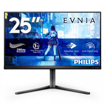 Philips Evnia 5000 25M2N5200U - Écran LED - jeux - 25" (24.5" visualisable) - 1920 x 1080 Full HD (1080p) @ 390 Hz - IPS - 400 cd/m² - 1000:1 - DisplayHDR 400 - 0.3 ms - 2xHDMI, DisplayPort - ardoise foncée 