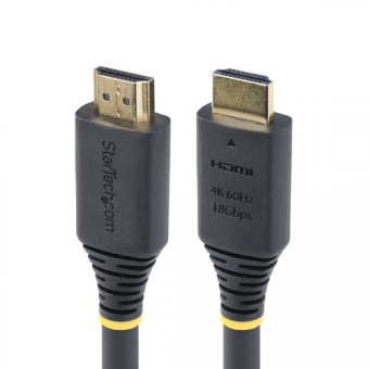 StarTech.com 5m (16.4ft) Premium Certified High Speed HDMI Cable, 4K60Hz - Premium High speed - câble HDMI avec Ethernet - HDMI mâle pour HDMI mâle - 5 m - noir - passif, support pour 4K60Hz 