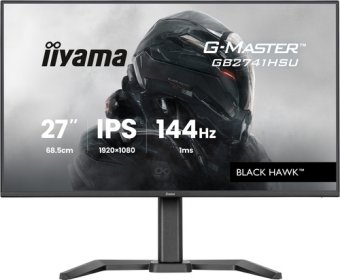 iiyama G-MASTER Black Hawk GB2741HSU-B1 - Écran LED - jeux - 27" - 1920 x 1080 Full HD (1080p) @ 144 Hz - IPS - 350 cd/m² - 1500:1 - 1 ms - HDMI, DisplayPort - haut-parleurs - noir, mat 