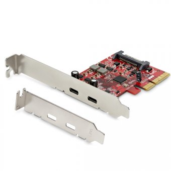 StarTech.com Carte PCI Express USB 3.1 à 2 ports USB-C - Jusqu'à 10 Gbps - Adaptateur USB - PCIe 3.0 x4 profil bas - USB-C 3.1 Gen 2 x 2 - pour P/N: S252BU313R 