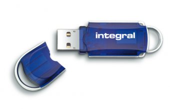 Integral Courier - Clé USB - 128 Go - USB 2.0 - bleu transparent 