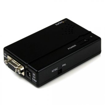 StarTech.com Convertisseur haute résolution VGA vers Composite ou S-Video. - Convertisseur vidéo - VGA - vidéo composite, S-video - noir 