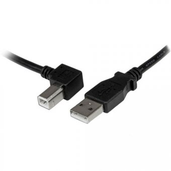 StarTech.com Câble USB 2.0 Type A vers USB Type B Coudé à Gauche Mâle / Mâle - Adaptateur pour imprimante 1 m Noir - Câble USB - USB type B (M) pour USB (M) - USB 2.0 - 1 m - connecteur à angle gauche - noir 
