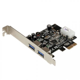 Startech Carte Contrôleur PCI Express 2 Ports USB 3.0 SuperSpeed avec UASP - Adaptateur PCIe 2x USB 3.0 avec UASP - Alimentation LP4 - Adaptateur USB - PCI Express x1 - USB 3.0 x 2 - pour P/N: CFASTRWU3, S251SMU33EP, ST103008U2C, ST53004U1C, ST7300U3M, ST 