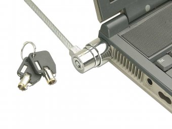 Lindy Câble antivol pour ordinateur portable, serrure cylindrique 
