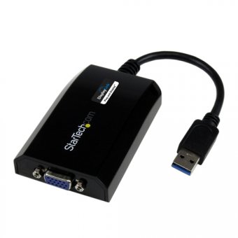 StarTech Adaptateur vidéo multi-écrans USB 3.0 vers VGA pour Mac et PC - Carte graphique externe - 1920x1200 / 1080p - Adaptateur USB / VGA - USB type A (M) pour HD-15 (VGA) (F) - USB 3.0 - 25.5 m - support 1920 x 1200 (WUXGA) - noir - pour P/N: MXT101MM 