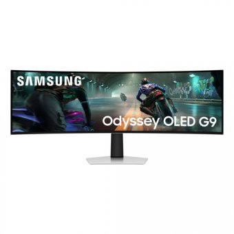 Samsung Odyssey OLED G9 S49DG910SU - G91SD Series - moniteur OLED - jeux - incurvé - 49" - 5120 x 1440 Dual Quad HD @ 144 Hz - 250 cd/m² - 1000000:1 - DisplayHDR 400 True Black - 0.03 ms - DisplayPort, Micro HDMI, HDMI - argent 