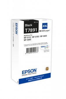 Epson T7891 - 65.1 ml - taille XXL - noir - original - cartouche d'impression - pour WorkForce Pro WF-5110DW, WF-5190DW, WF-5190DW BAM, WF-5620DWF, WF-5690DWF, WF-5690DWF BAM 