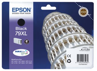 Epson 79XL - 41.8 ml - XL - noir - original - cartouche d'encre - pour WorkForce Pro WF-4630DWF, WF-4640DTWF, WF-5110DW, WF-5190DW, WF-5620DWF, WF-5690DWF 
