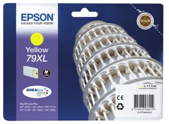 Epson 79XL - 17.1 ml - XL - jaune - original - cartouche d'encre - pour WorkForce Pro WF-4630DWF, WF-4640DTWF, WF-5110DW, WF-5190DW, WF-5620DWF, WF-5690DWF 