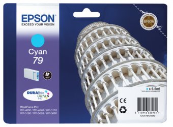 Epson 79 - 6.5 ml - cyan - original - cartouche d'encre - pour WorkForce Pro WF-4630DWF, WF-4640DTWF, WF-5110DW, WF-5190DW, WF-5620DWF, WF-5690DWF 