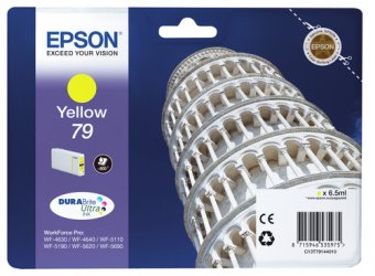 Epson 79 - 6.5 ml - jaune - original - cartouche d'encre - pour WorkForce Pro WF-4630DWF, WF-4640DTWF, WF-5110DW, WF-5190DW, WF-5620DWF, WF-5690DWF 