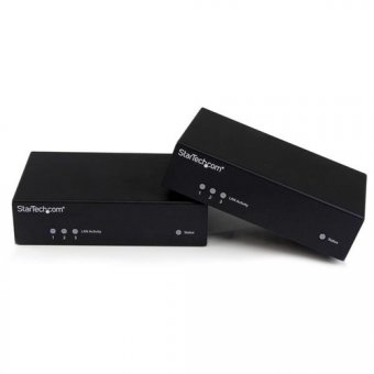 StarTech.com Extender HDMI sur Cat5e / Cat6 - Amplificateur HDMI - Power over Cable - RS232 - IR - Ethernet 10/100 -  Ultra HD 4K - 100 m - Rallonge vidéo/audio/infrarouge/série - plus de CAT 5 - jusqu'à 100 m - pour P/N: SVA12M2NEUA, SVA12M5NA 