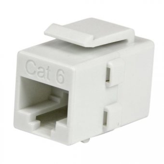 White Cat 6 RJ45 Keystone Jack Coupler 