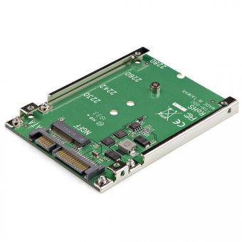 StarTech.com Adaptateur M.2 SSD vers SATA 2,5" - Carte Convertisseur SSD M2 vers SATA 2.5" - Contrôleur de stockage - 1 Canal - SATA 6Gb/s - SATA 6Gb/s - pour P/N: BRACKET125PT, BRACKET125PTP, SATERASER4, SDOCK1EU3P2, SDOCK4U313, USB31C2SAT3 
