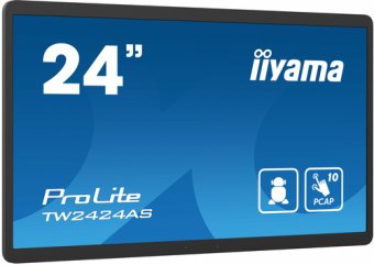 iiyama ProLite TW2424AS-B1 - Écran LED - 24" (23.6" visualisable) - fixe - écran tactile - 1920 x 1080 Full HD (1080p) @ 60 Hz - IPS - 1000:1 - 14 ms - HDMI - haut-parleurs - noir, mat 