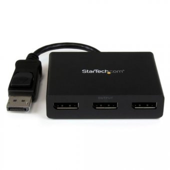 StarTech.com Splitter multi-écrans DisplayPort vers 3x DisplayPort - Hub MST à 3 ports - Répartiteur DP 1.2 vers 3x DP - Répartiteur video - de bureau - AC 100/230 V - pour P/N: SV231DPU34K, SVA5N3NEUA 