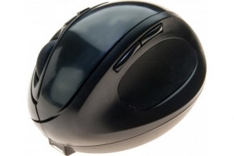 Souris ergonomique sans fil nano USB rechargeable noire 