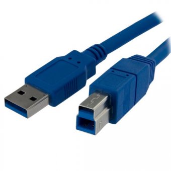 StarTech.com Câble SuperSpeed USB 3.0 A vers B de 1m - Cordon USB A vers USB B - Mâle / Mâle - Bleu - Câble USB - USB Type B (M) pour USB type A (M) - USB 3.0 - 1 m - moulé - noir 