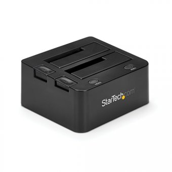 StarTech.com Dock pour Disques Durs SATA USB 3.0 à 2 Baies, SATA 2,5/3,5" - Contrôleur de stockage - 2.5", 3.5" - SATA 6Gb/s - USB 3.0 - noir - pour P/N: SVA12M5NA 
