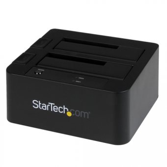 StarTech.com Dock pour Disque Dur 2 baies USB 3.0, eSATA à SATA 2,5/3,5" - Contrôleur de stockage - 2.5", 3.5" - SATA 6Gb/s - eSATA 6Gb/s, USB 3.0 - noir - pour P/N: SVA12M5NA 