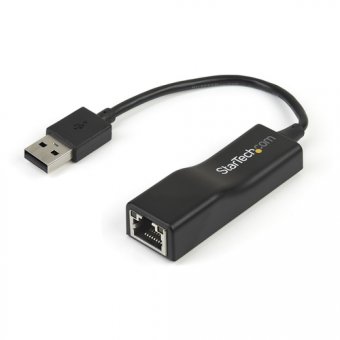 StarTech.com Adaptateur réseau USB 2.0 vers Ethernet - 10/100 Mb/s - Convertisseur / Dongle USB vers RJ45 - Mâle / Femelle - Noir - Adaptateur réseau - USB 2.0 - 10/100 Ethernet - noir 