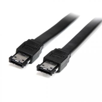 StarTech Câble eSATA blindé de 2m pour disque dur externe SATA - Cordon eSATA vers eSATA - Serial-ATA III 6Gb/s - Mâle / Mâle - Noir - Câble eSATA - Serial ATA 150/300/600 - eSATA (M) pour eSATA (M) - 2 m - noir 