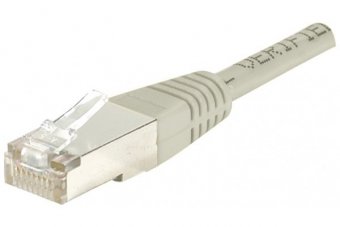 Cordon RJ45 catégorie 5e F/UTP gris - 0,7 m 