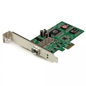 StarTech.com Carte réseau PCI Express à 1 port fibre optique Gigabit Ethernet avec SFP ouvert - Adaptateur NIC PCIe SFP (PEX1000SFP2) - Adaptateur réseau - PCI Express x1 profil bas - 1GbE - 1000Base-LX, 1000Base-SX - pour P/N: GLCLHSMDSTTA, GLCSXMMDST, G 