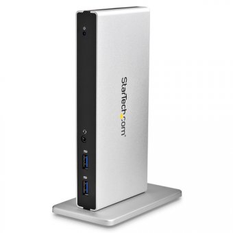 StarTech.com Station d'accueil USB - Réplicateur de ports USB 3.0 - Double affichage DVI avec adaptateurs HDMI et VGA - GbE/Hub USB/Audio - Station d'accueil - USB - DVI - 1GbE - pour P/N: ARMBARDUO, ARMDUAL, ARMDUAL30, ARMSLIMDUO, TB33A1C 