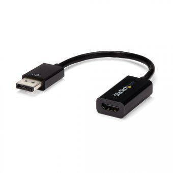 StarTech.com Adaptateur audio / vidéo DisplayPort 1.2 vers HDMI - Convertisseur actif DP vers HDMI - M/F - 4K 30 Hz - Noir - Convertisseur vidéo - DisplayPort - HDMI - pour P/N: DKM30CHDPD, DKM30CHDPDUE, SV231QDPU34K, TB3CDK2DP, TB3CDK2DPUE, TB3DKM2DPL 