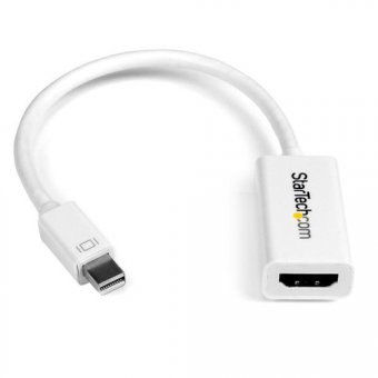 StarTech.com Adaptateur / Convertisseur actif Mini DisplayPort 1.2 vers HDMI 4K pour MacBook Pro / MacBook Air Mini DP - M/F - Blanc - Adaptateur vidéo - Mini DisplayPort mâle pour HDMI femelle - 15 cm - blanc - actif, support 4K30Hz (3840 x 2160) 