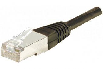 Cordon RJ45 catégorie 6 F/UTP noir - 0,5 m 