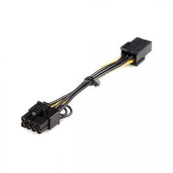 StarTech.com Câble adaptateur d'alimentation PCI Express à 6 broches vers 8 broches de 15 cm - PCIe 6 pin vers 8 pin - F/M - Adaptateur secteur - Alimentation PCIe de 6 broches (F) pour Alimentation PCIe de 8 broches (M) - 15.5 cm - jaune - pour P/N: ATX2 