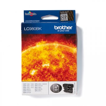 Brother LC980BK - Noir - original - cartouche d'encre - pour Brother DCP-145, 163, 165, 167, 193, 195, 197, 365, 373, 375, 377, MFC-250, 290, 295, 297 