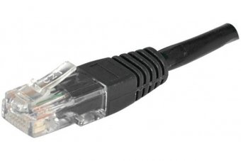 Cordon RJ45 catégorie 6 U/UTP noir - 0,5 m 