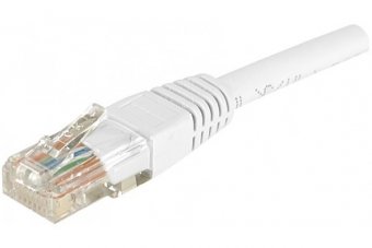 Cordon RJ45 catégorie 6 U/UTP blanc - 1 m 