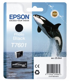 Epson T7601 - 26 ml - photo noire - original - blister - cartouche d'encre - pour SureColor P600, SC-P600 