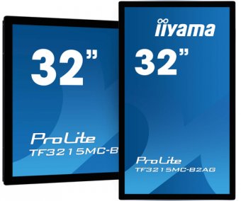 iiyama ProLite TF3215MC-B2AG - Écran LCD - 32" (31.5" visualisable) - cadre ouvert - écran tactile - 1920 x 1080 Full HD (1080p) - VA - 500 cd/m² - 3000:1 - 8 ms - HDMI, VGA, DisplayPort - noir 