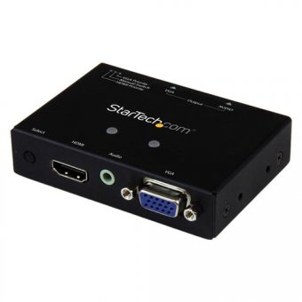 StarTech.com Switch 2x1 VGA et HDMI vers VGA avec convertisseur HDMI vers VGA et commutation prioritaire - Commutateur VGA / HDMI - 1080p - Commutateur vidéo/audio - de bureau - pour P/N: SVA5N3NEUA 