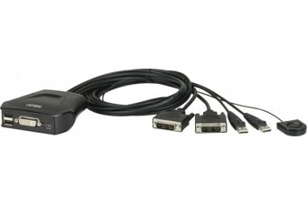 Aten CS22D switch KVM DVI/USB avec télécommande 