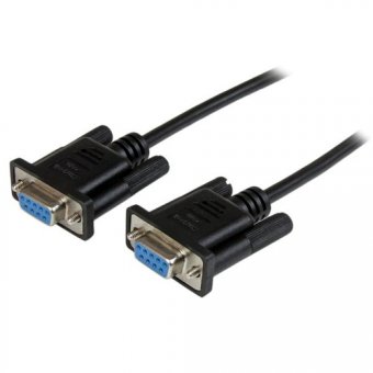 StarTech.com Câble null modem série DB9 RS232 de 1m - Cordon série DB9 vers DB9 - Femelle / Femelle - Noir - Câble de modem nul - DB-9 (F) pour DB-9 (F) - 1 m - moulé, vis moletées - noir - pour P/N: PCI2S5502, PEX4S953, PEX4S953LP 