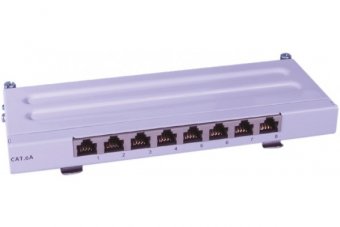 PANNEAU RAIL DIN 8 PORTS CAT6A STP 