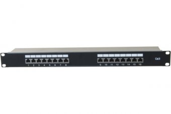 Panneau de brassage 19" 1U 16 ports CAT6 STP 