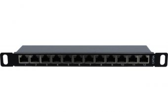 PANNEAU 10" 0,5U 12 PORTS CAT6A STP 