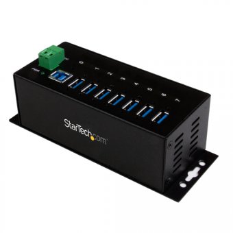 StarTech.com Hub USB 3.0 industriel à 7 ports - Concentrateur USB 3.0 avec protection contre ESD (DES) - Concentrateur (hub) - 7 x SuperSpeed USB 3.0 - Montage sur rail DIN, fixation murale - Tension CC - pour P/N: ITB20D3250, USB312SAT3CB, USB315CB2M, US 