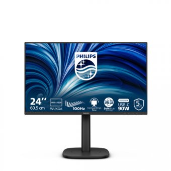 Philips 24B2U3301D - Écran LED - 24" - 1920 x 1200 WUXGA @ 100 Hz - IPS - 300 cd/m² - 1500:1 - 4 ms - HDMI, DisplayPort, USB-C - haut-parleurs - noir 
