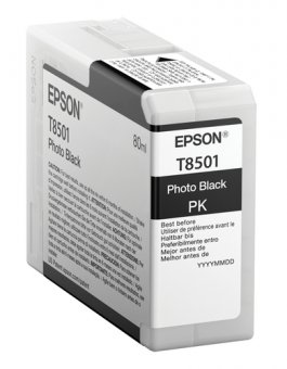 Epson T8501 - 80 ml - photo noire - original - cartouche d'encre - pour SureColor P800, P800 Designer Edition, SC-P800 