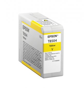 Epson T8504 - 80 ml - jaune - original - cartouche d'encre - pour SureColor P800, P800 Designer Edition, SC-P800 